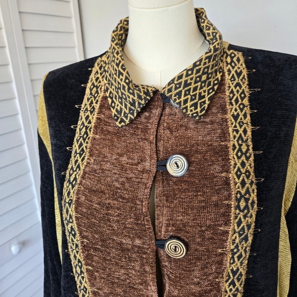 Allure Patchwork Chenille Jacket Blazer Plus Size… - image 5